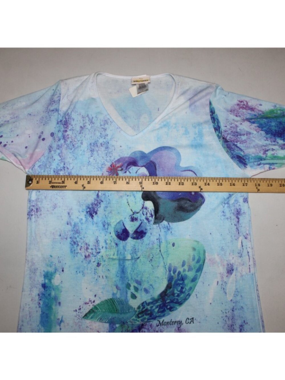 Sunshirt Top $30 Sz S Blue White Multi Colored Polyester Cotton Top - Picture 9 of 10
